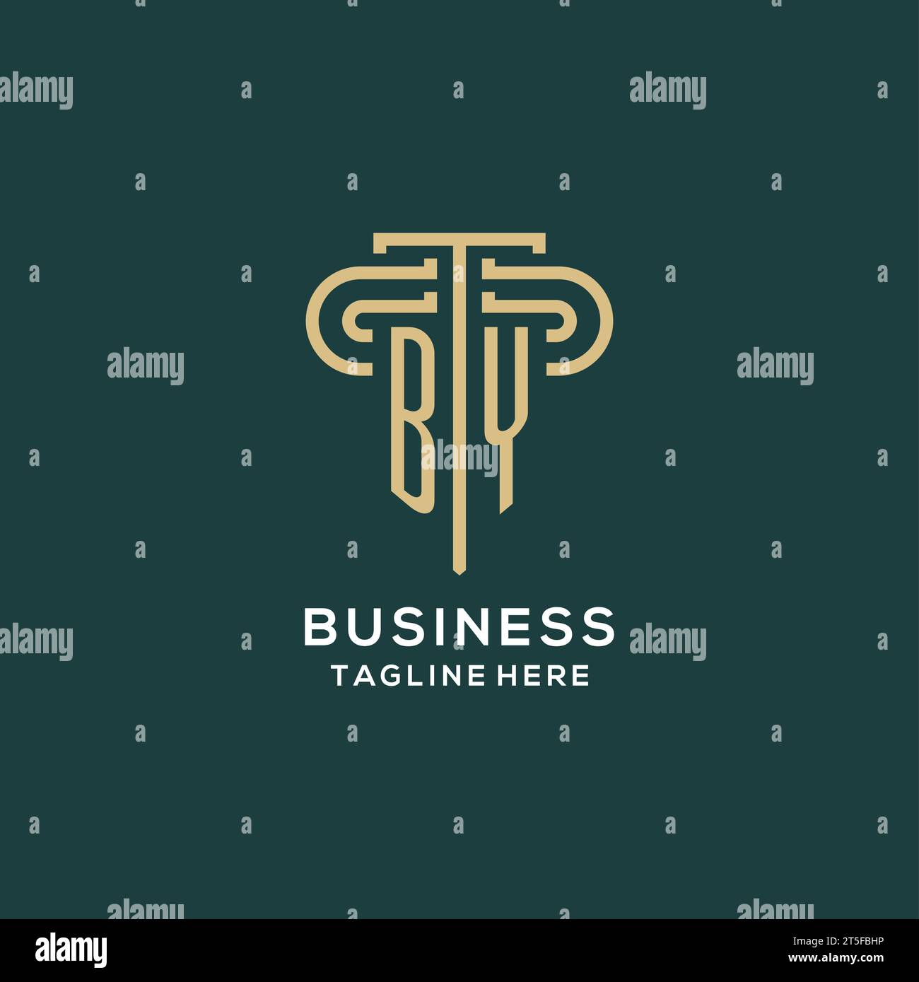 Initial PAR logo de pilier, graphique vectoriel de logo de cabinet d'avocats élégant et de luxe Illustration de Vecteur