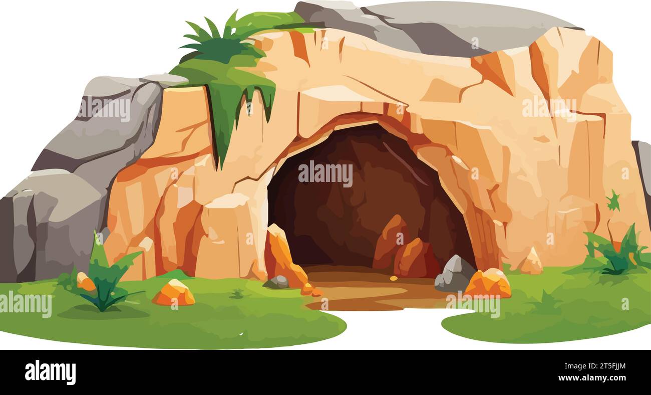 Dessin animé au format vectoriel de l'illustration de la grotte Illustration de Vecteur