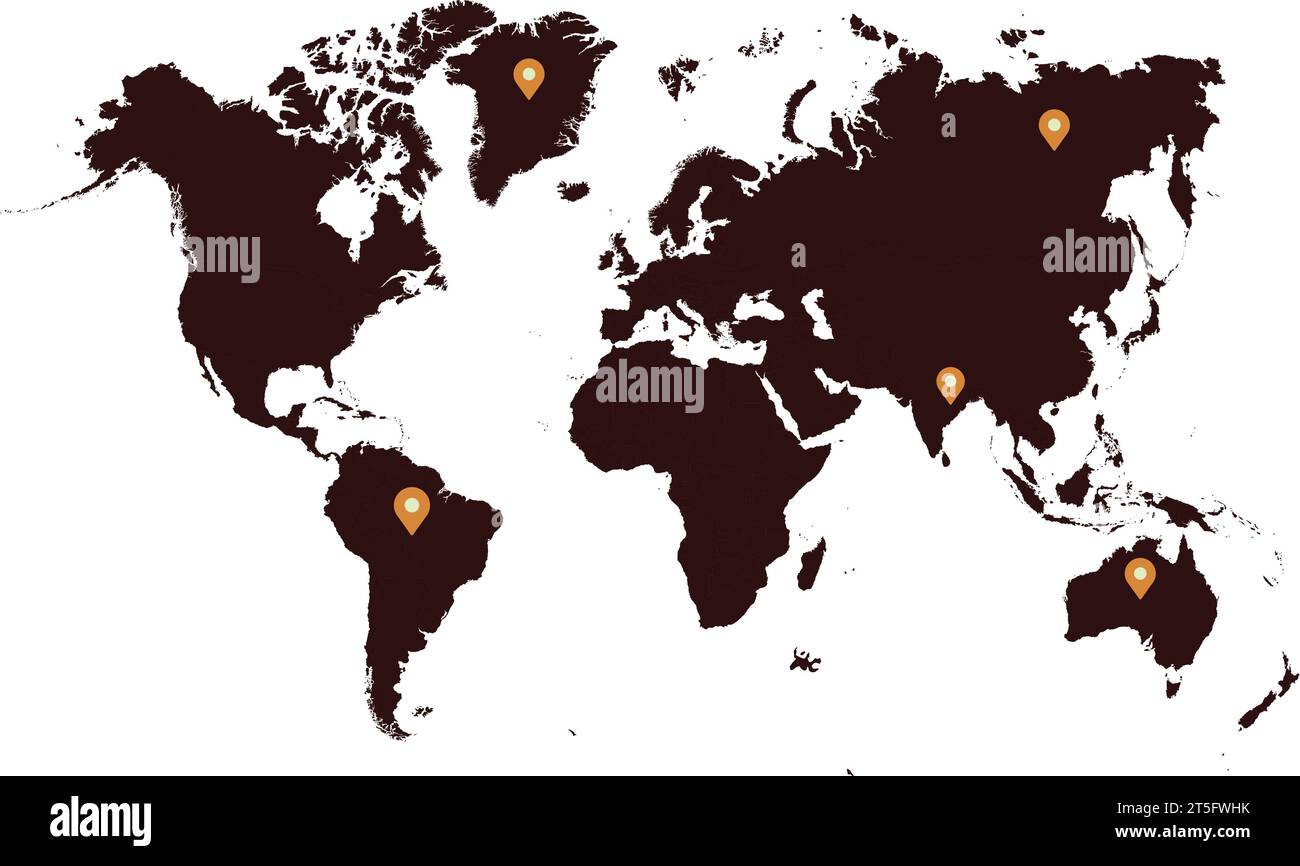 Fond des continents du monde en vecteur libre Illustration de Vecteur