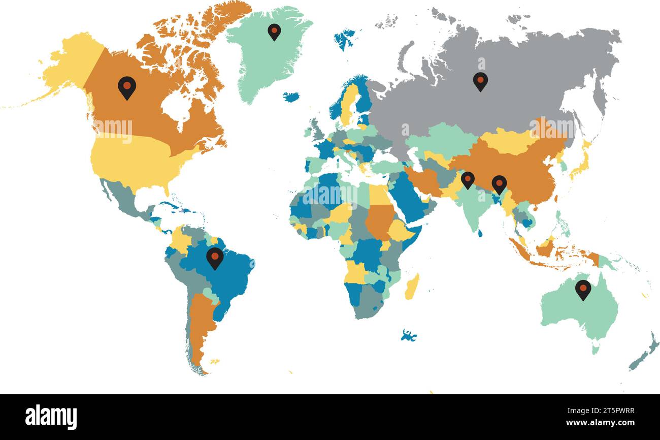 Fond des continents du monde en vecteur libre Illustration de Vecteur