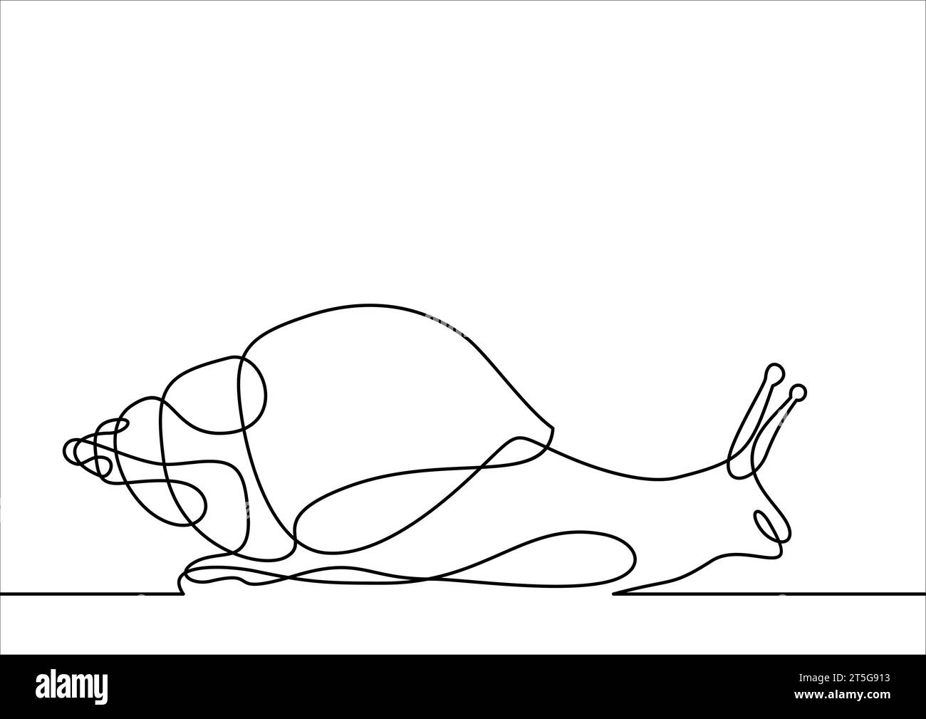 icône snail-continuous line drawing.web. conception vectorielle Illustration de Vecteur