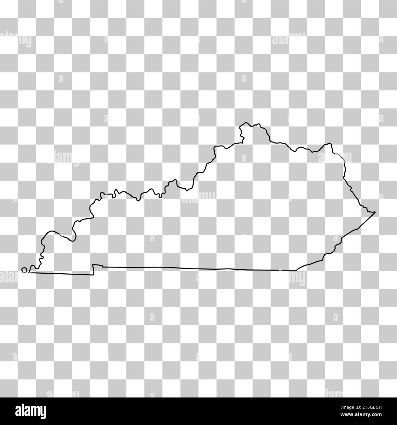 Kentucky MAP SHAPE, états-unis d'amérique. Illustration vectorielle de symbole d'icône de concept plat . Illustration de Vecteur