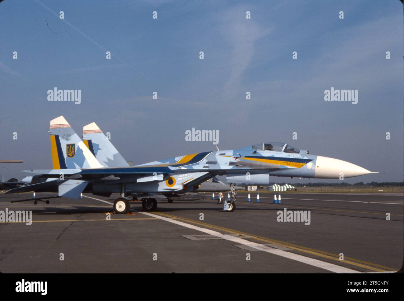 Suchoi su-27 Flanker / Сухий Су-27 / Сухой Су-27 – Ukrainische Luftwaffe / Air Force of Ulrain / Повітряні Сили України Banque D'Images