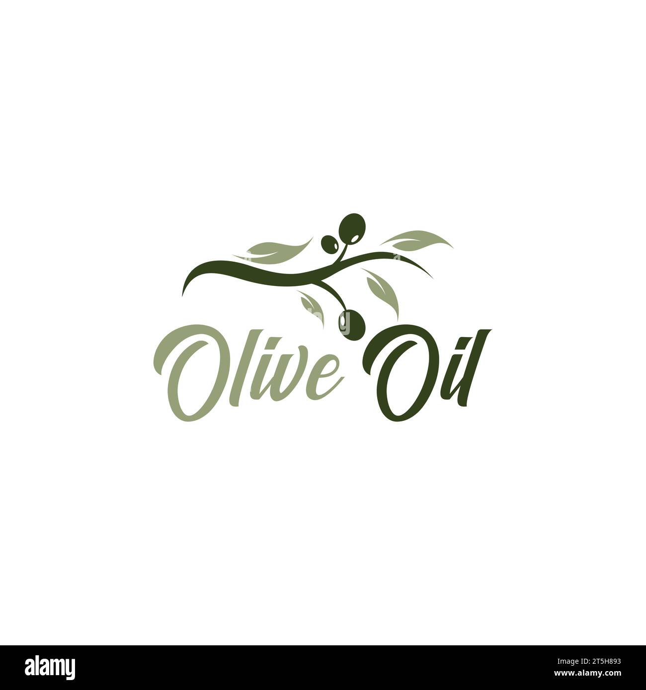 Icône ou logo pour l'huile d'olive Illustration de Vecteur