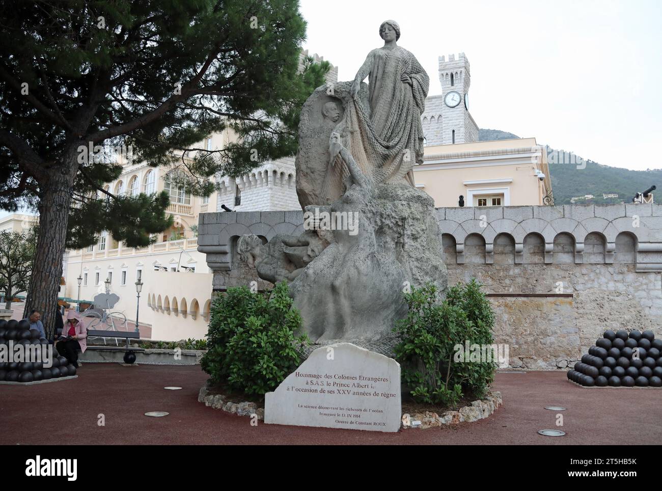 Hommage de colonies Etrangeres sculpture à Monaco Banque D'Images