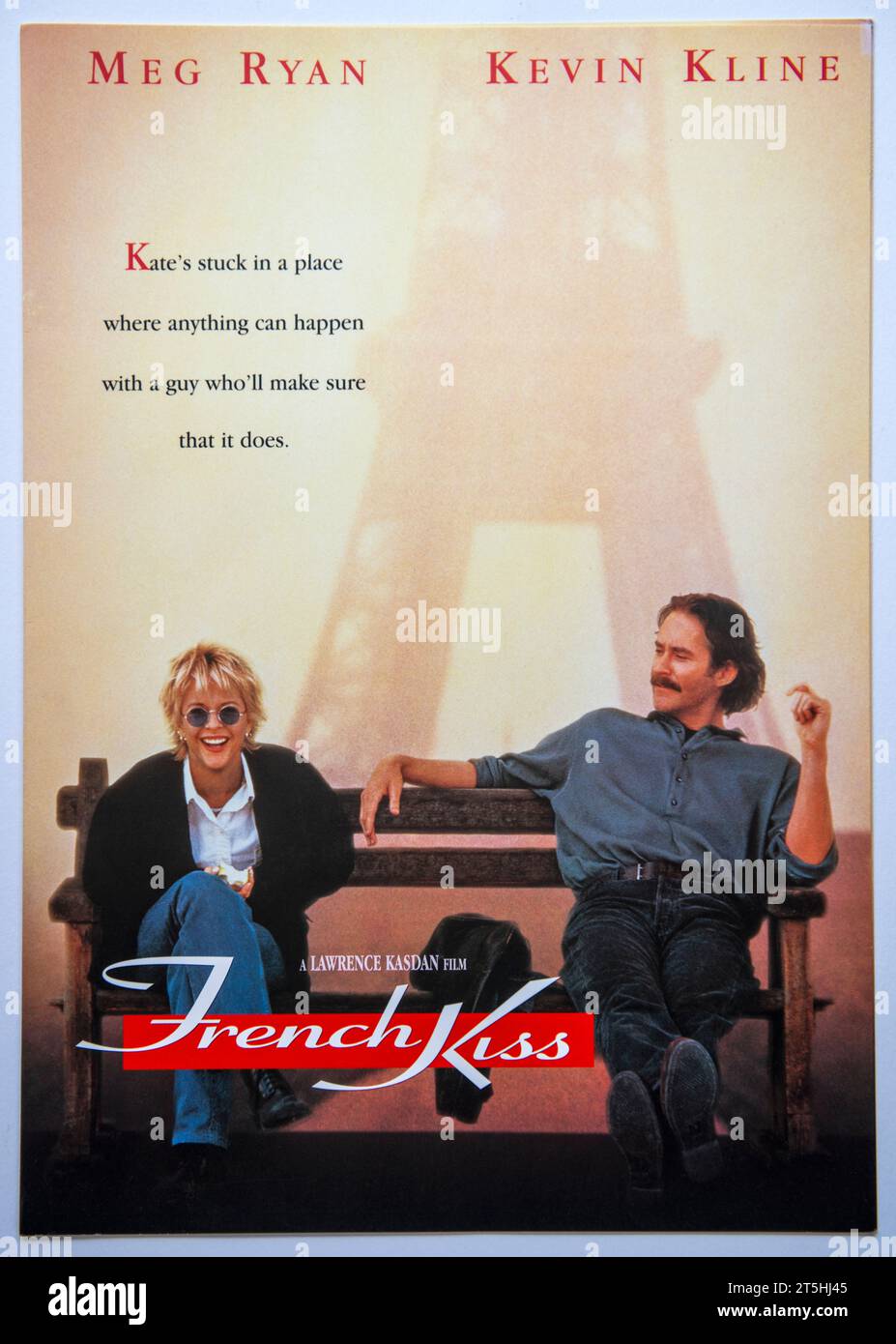 Couverture d'informations publicitaires pour le film French Kiss, sorti en 1995 Banque D'Images