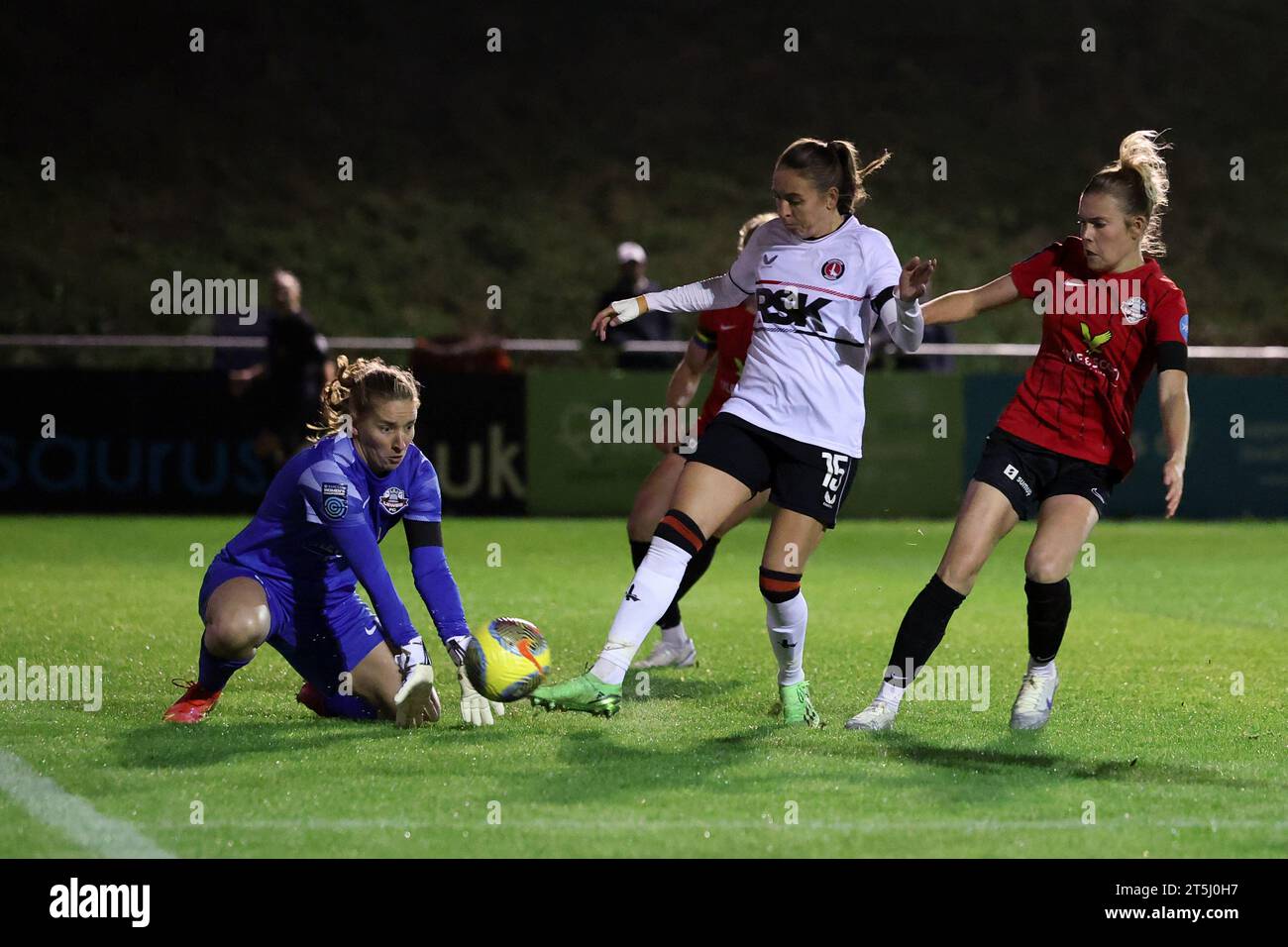 Lewes, Royaume-Uni. 3 novembre 2023. Lors du match de football Barclays FA Womens Championship entre Lewes et Charlton Athletic au Dripping Pan à Lewes, en Angleterre. (James Whitehead/SPP) crédit : SPP Sport Press photo. /Alamy Live News Banque D'Images