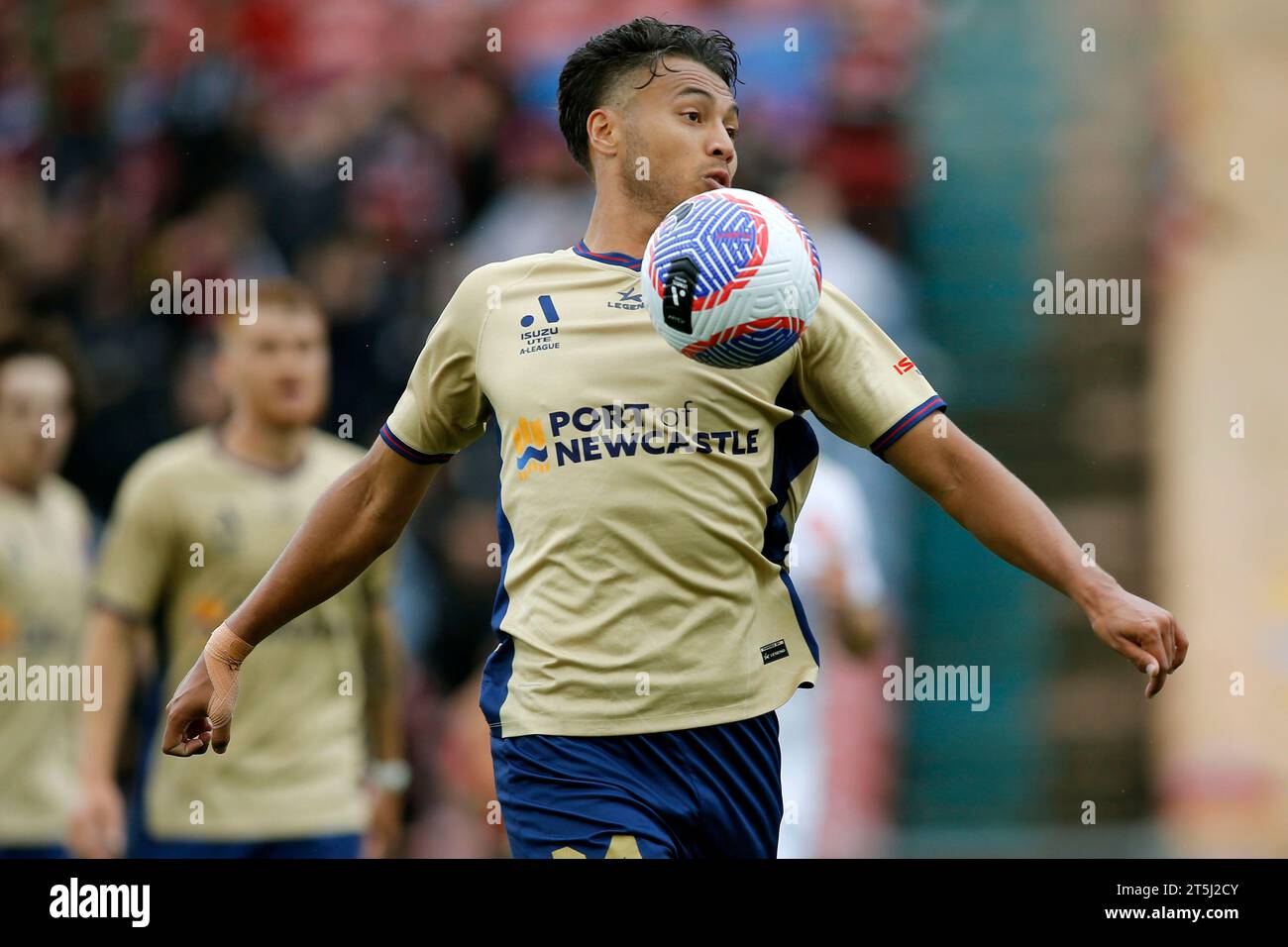 Newcastle, Australie. 05 novembre 2023. Dane Ingham des Jets lors du match de football A-League Men Round 3 entre les Jets de Newcastle et les Wanderers de Western Sydney au McDonald Jones Stadium de Newcastle, le dimanche 5 novembre 2023. (AAP image/Darren Pateman) PAS D'ARCHIVAGE, USAGE ÉDITORIAL UNIQUEMENT crédit : Australian Associated Press/Alamy Live News Banque D'Images