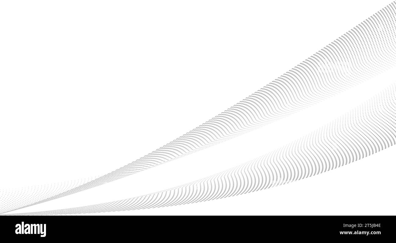 Fond abstrait de technologie géométrique. Courbe ou vague en pointillés. Illustration de Vecteur