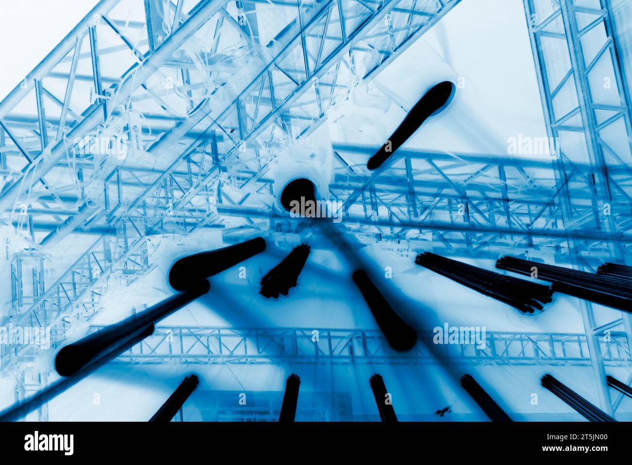 effet d'éclairage de scène dans l'obscurité Banque D'Images