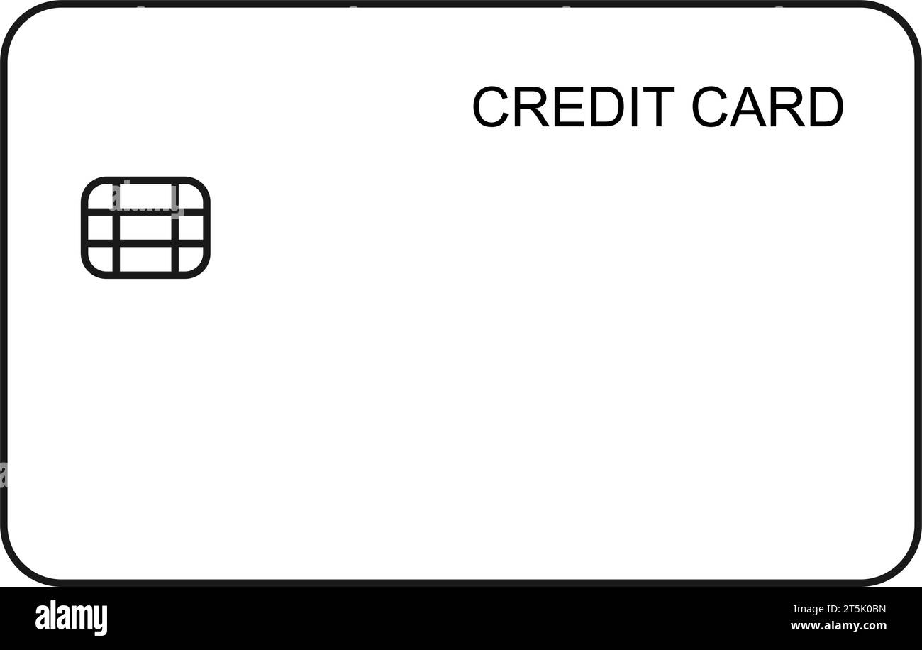 Modèle vierge de carte de crédit dans le vecteur Illustration de Vecteur