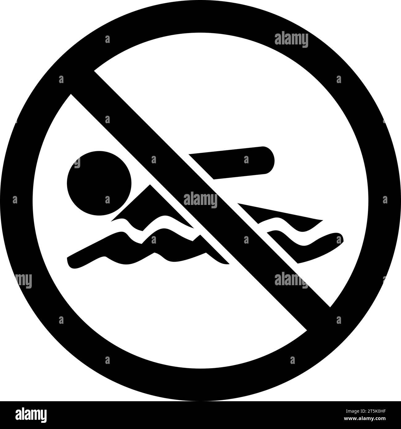 Aucun symbole de signe de natation dans le vecteur Illustration de Vecteur