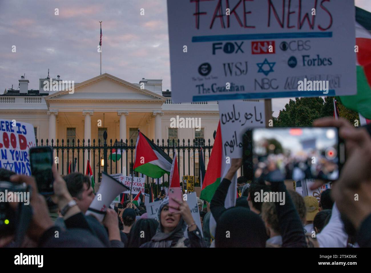 Manifestation pro-palestinienne à la Maison Blanche. Washington D.C. États-Unis. 4 novembre 2023 Banque D'Images