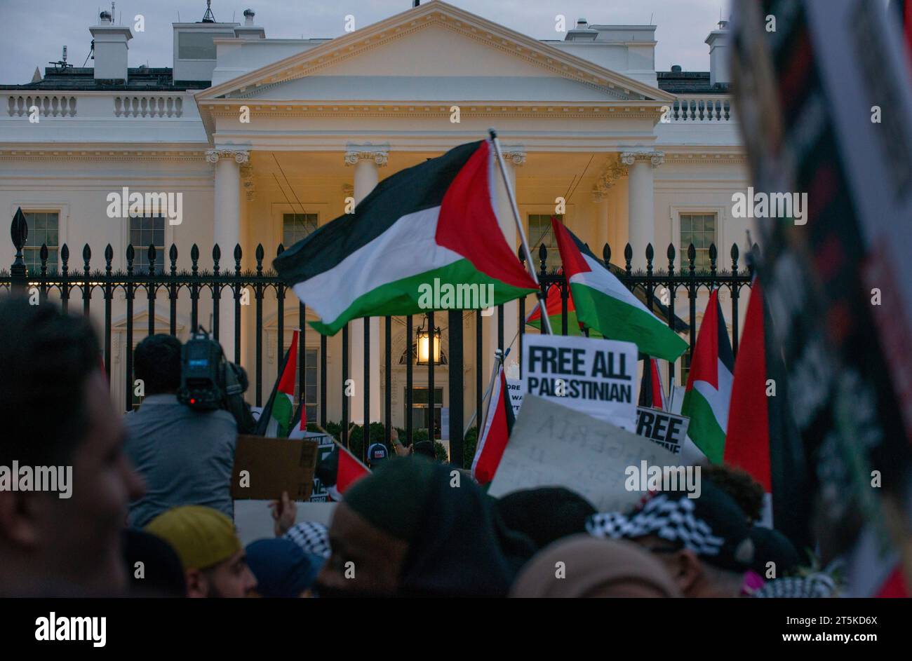Manifestation pro-palestinienne à la Maison Blanche. Washington D.C. États-Unis. 4 novembre 2023 Banque D'Images