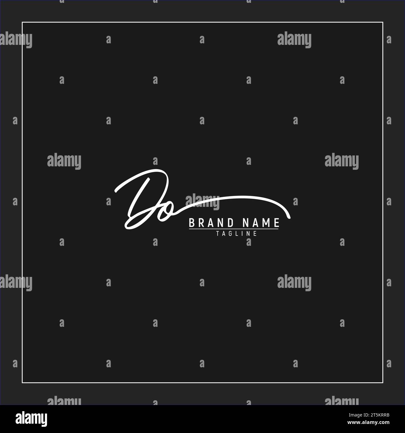 logo de signature initiale avec illustration premium graphique vectorielle de conception de monogramme d'écriture Illustration de Vecteur