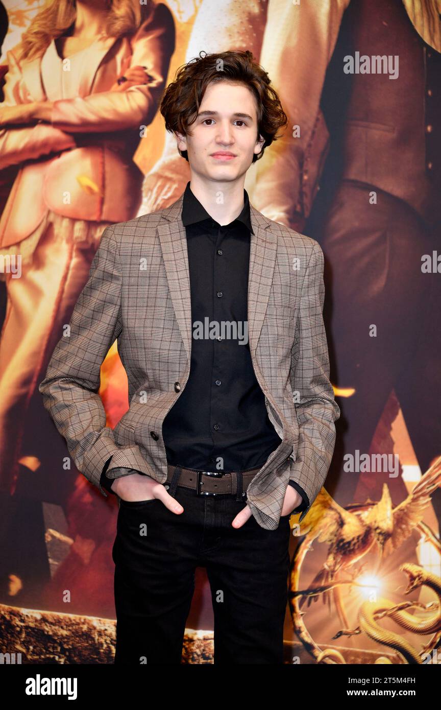 Cooper Dillon BEI der Premiere des Kinofilms 'Die Tribute von Panem - The Ballad of Songbirds & Snakess' im Zoo Palast. Berlin, 05.11.2023 Banque D'Images