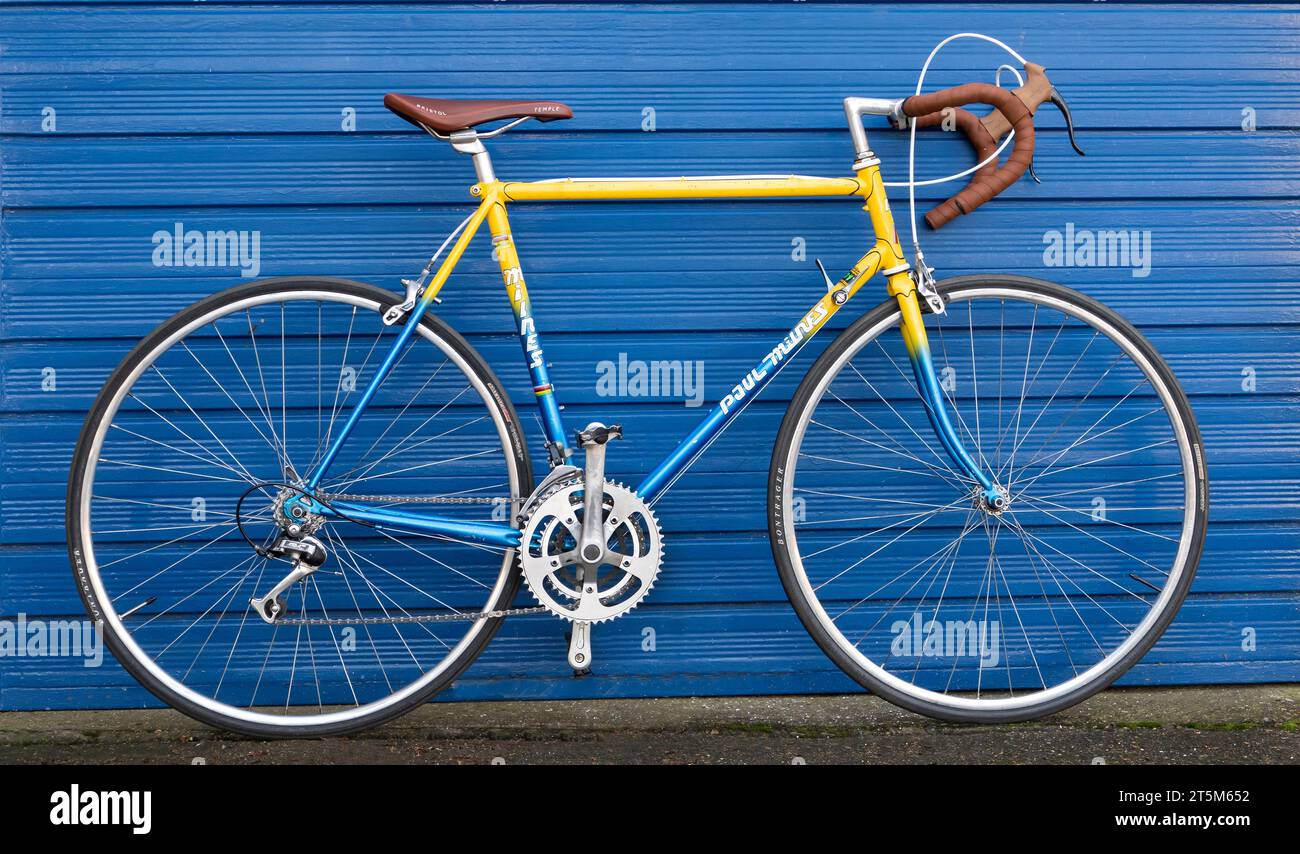 Vélo de course Paul Milnes classique à cadre en acier des années 1990 Banque D'Images