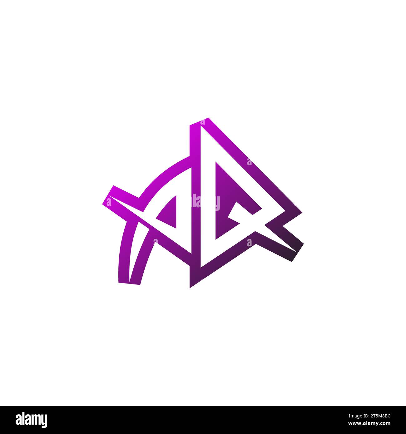 Logo AQ Premium logo initial eSport et concept de conception de jeu Illustration de Vecteur