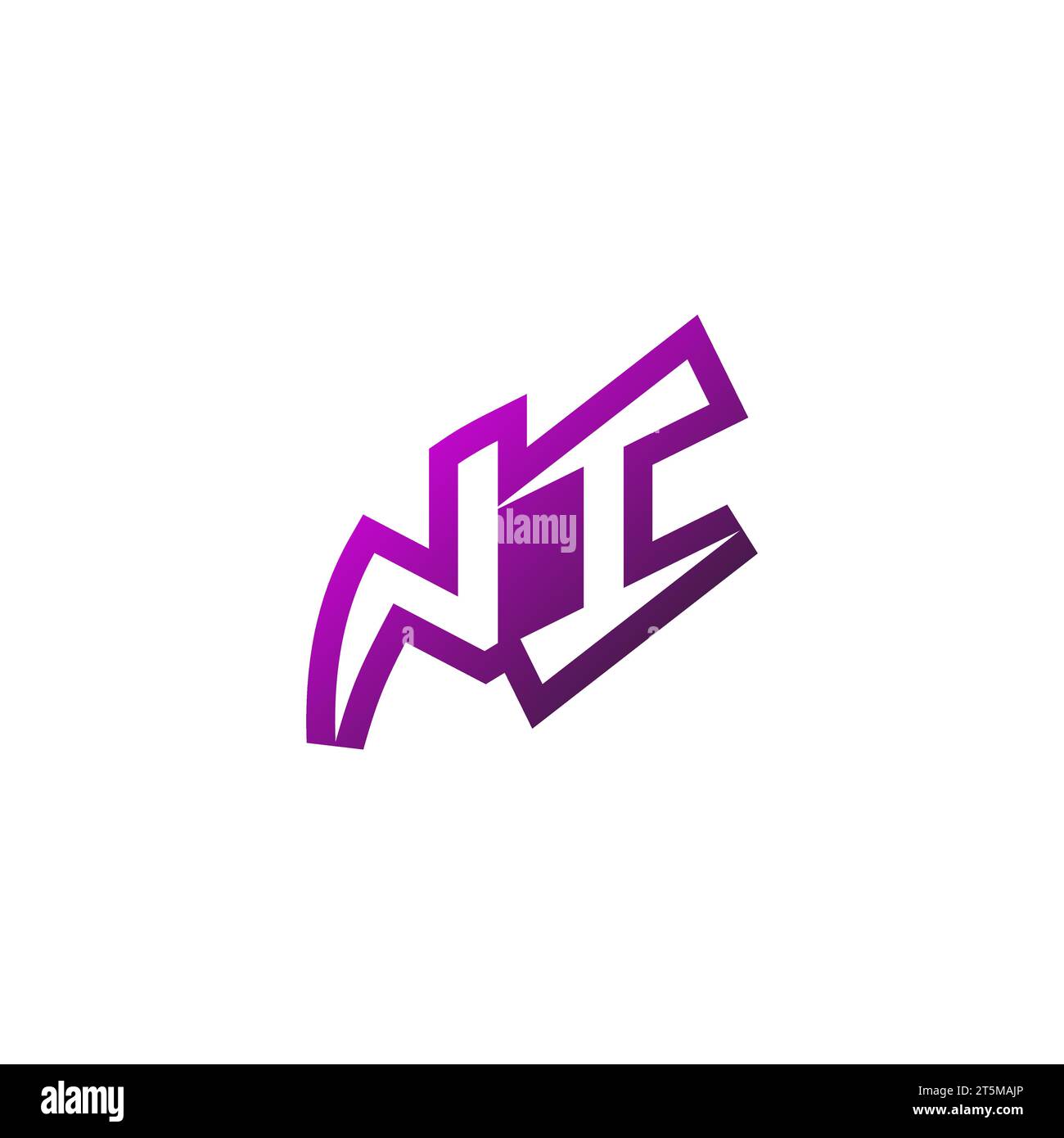 Logo NI Premium logo initial eSport et concept de conception de jeu Illustration de Vecteur