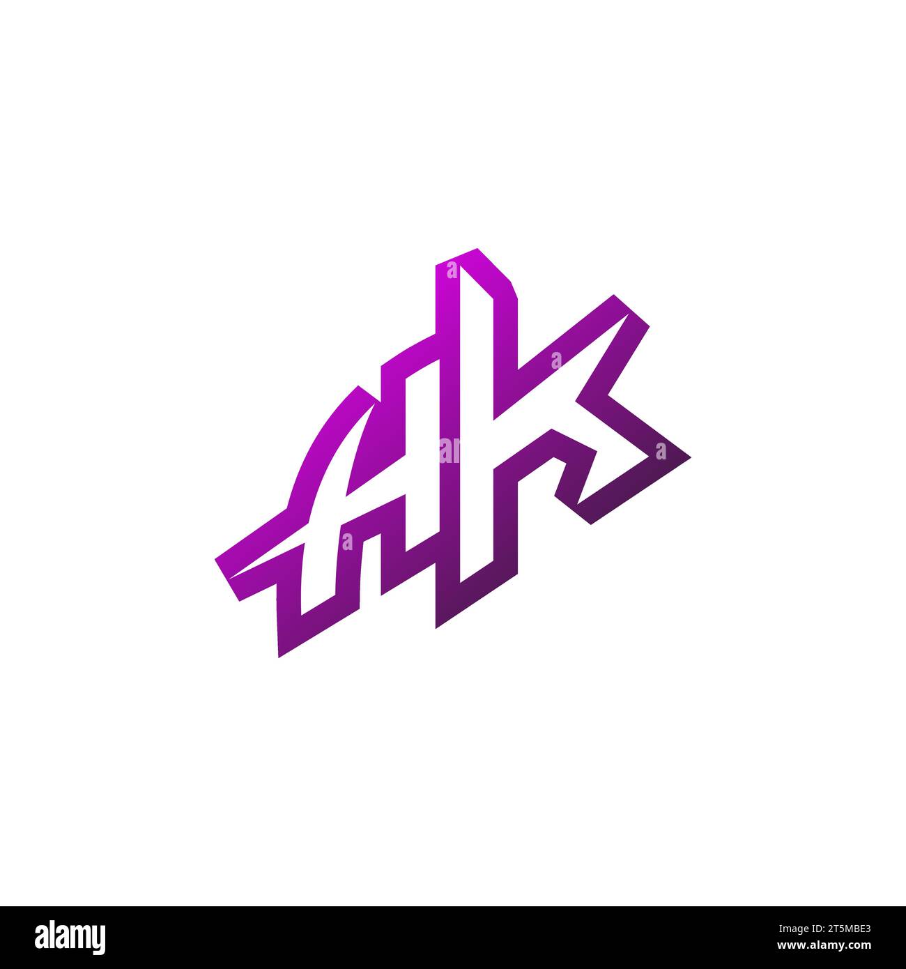 Logo HK Premium logo initial eSport et concept de conception de jeu Illustration de Vecteur
