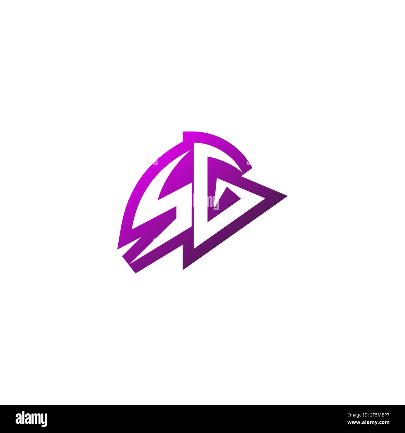 Logo SG Premium logo initial eSport et concept de conception de jeu Illustration de Vecteur