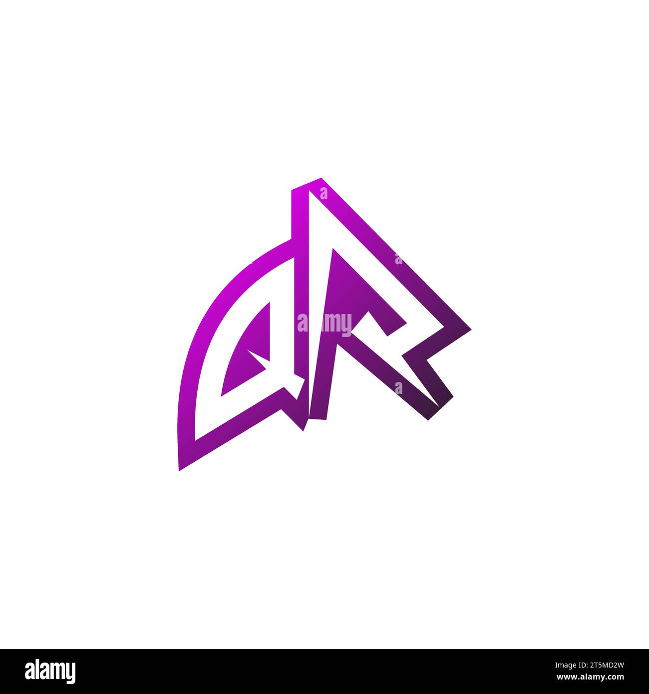 Logo QR Premium logo initial eSport et concept de conception de jeu Illustration de Vecteur