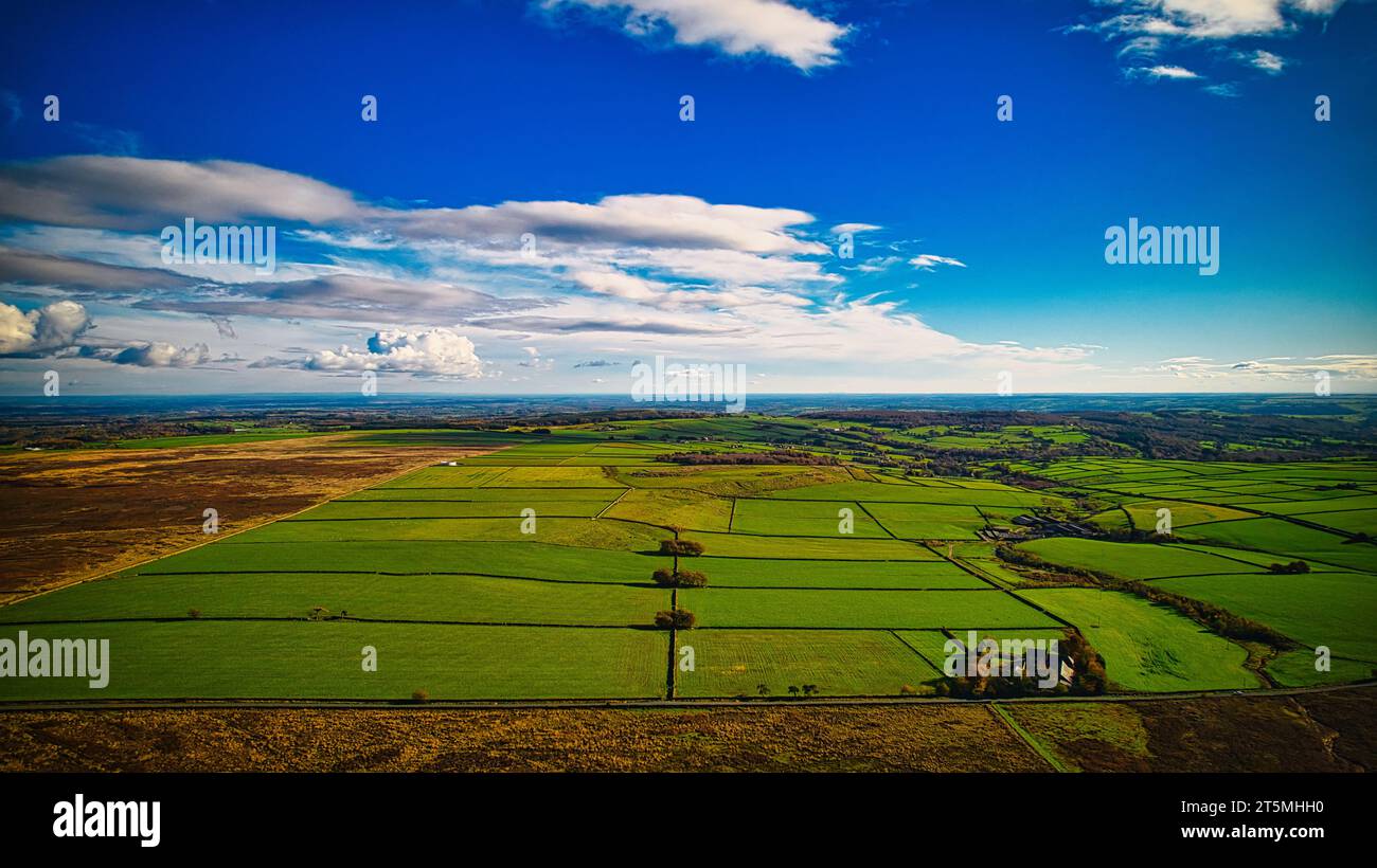 Photo aérienne de la nature à Yorkshire Dales Banque D'Images