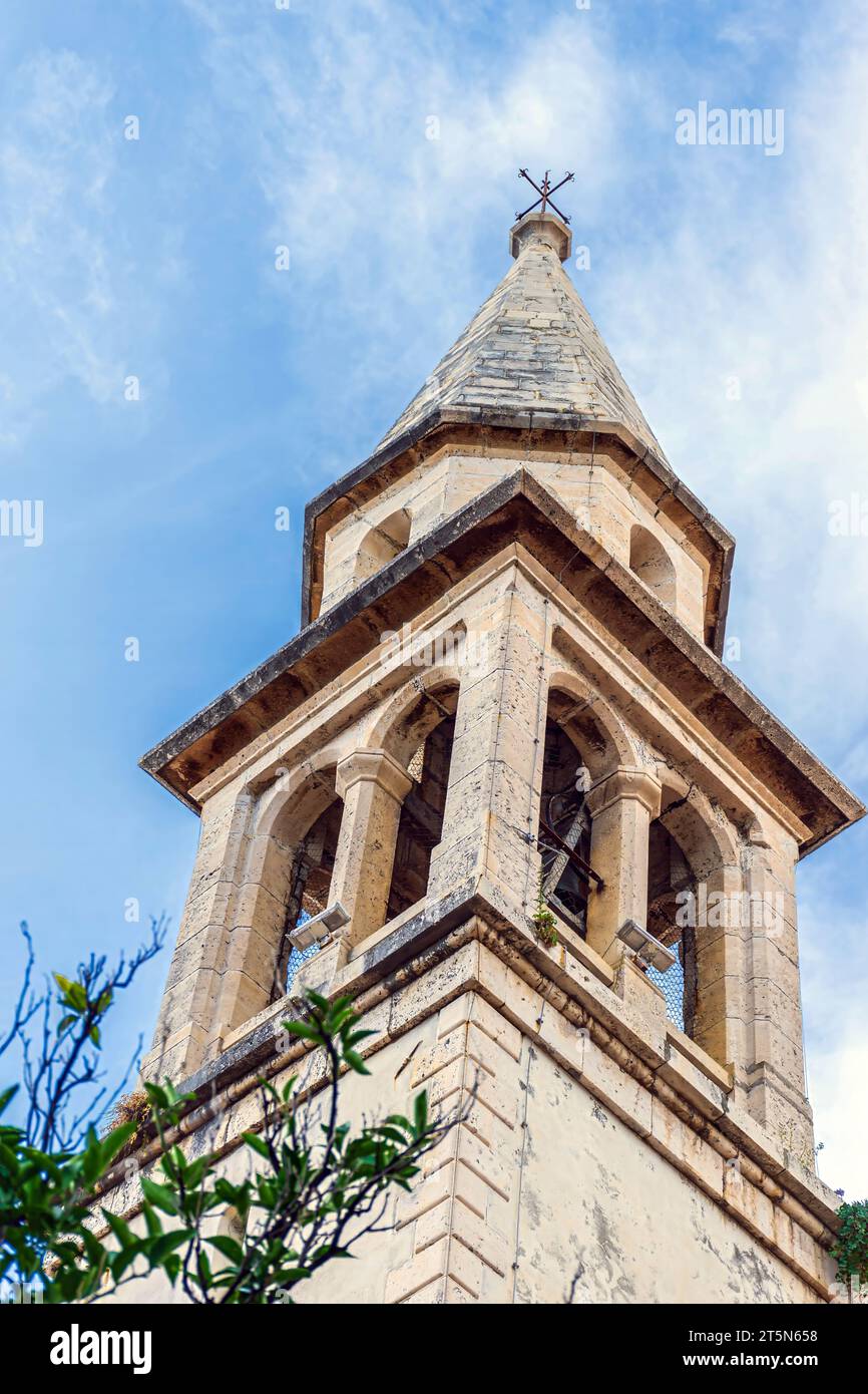 Budva Montenegro, l'église catholique Saint-Jean de Budva Banque D'Images