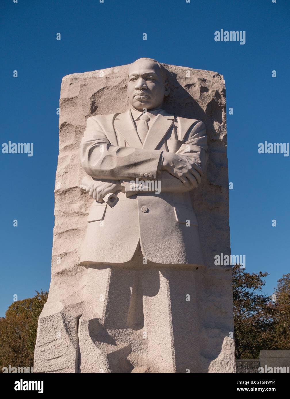 WASHINGTON, DC, États-Unis - Martin Luther King, Jr Memorial. Statue de granit Stone of Hope à Tidal Basin. Banque D'Images