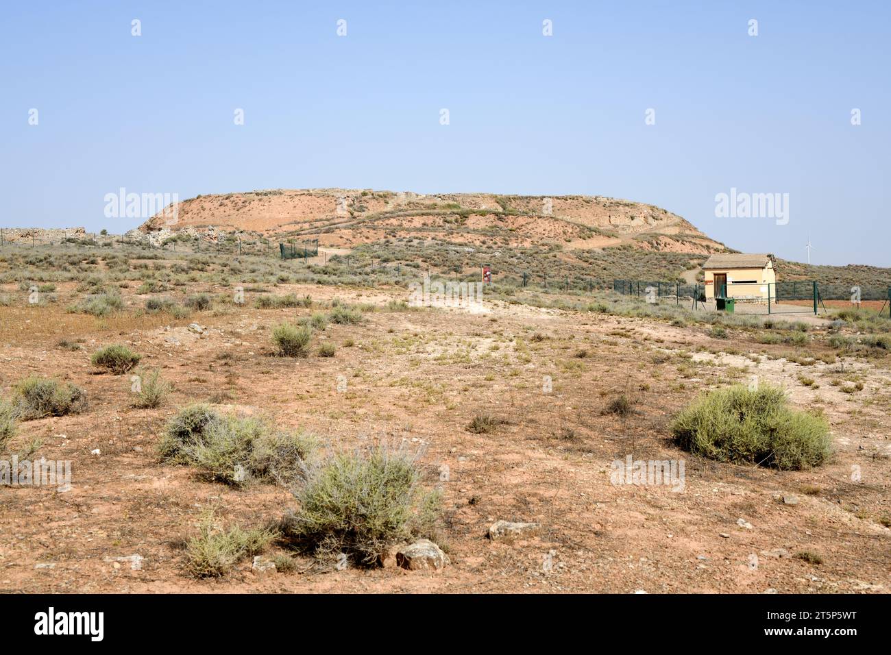 Azaila, Poblado Ibero del Cabezo de Alcala (Monumento Historico-Artistico).Bajo Martin, Teruel, Aragon, Espagne. Banque D'Images