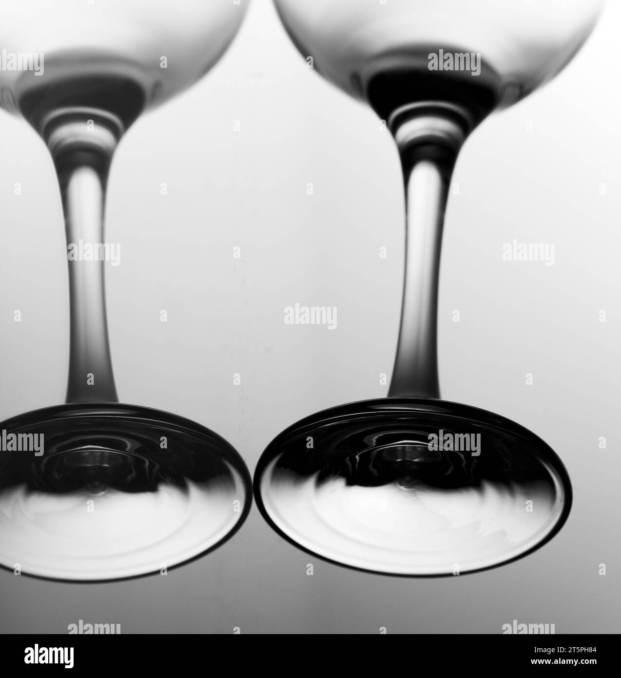 Gros plan de verre à vin sur fond blanc. Composition minimaliste. Boisson en boule de glace Banque D'Images