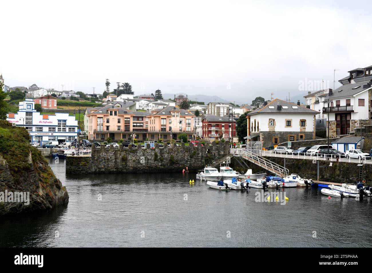 Puerto de Vega ou Veiga. Navia, Asturies, Espagne. Banque D'Images