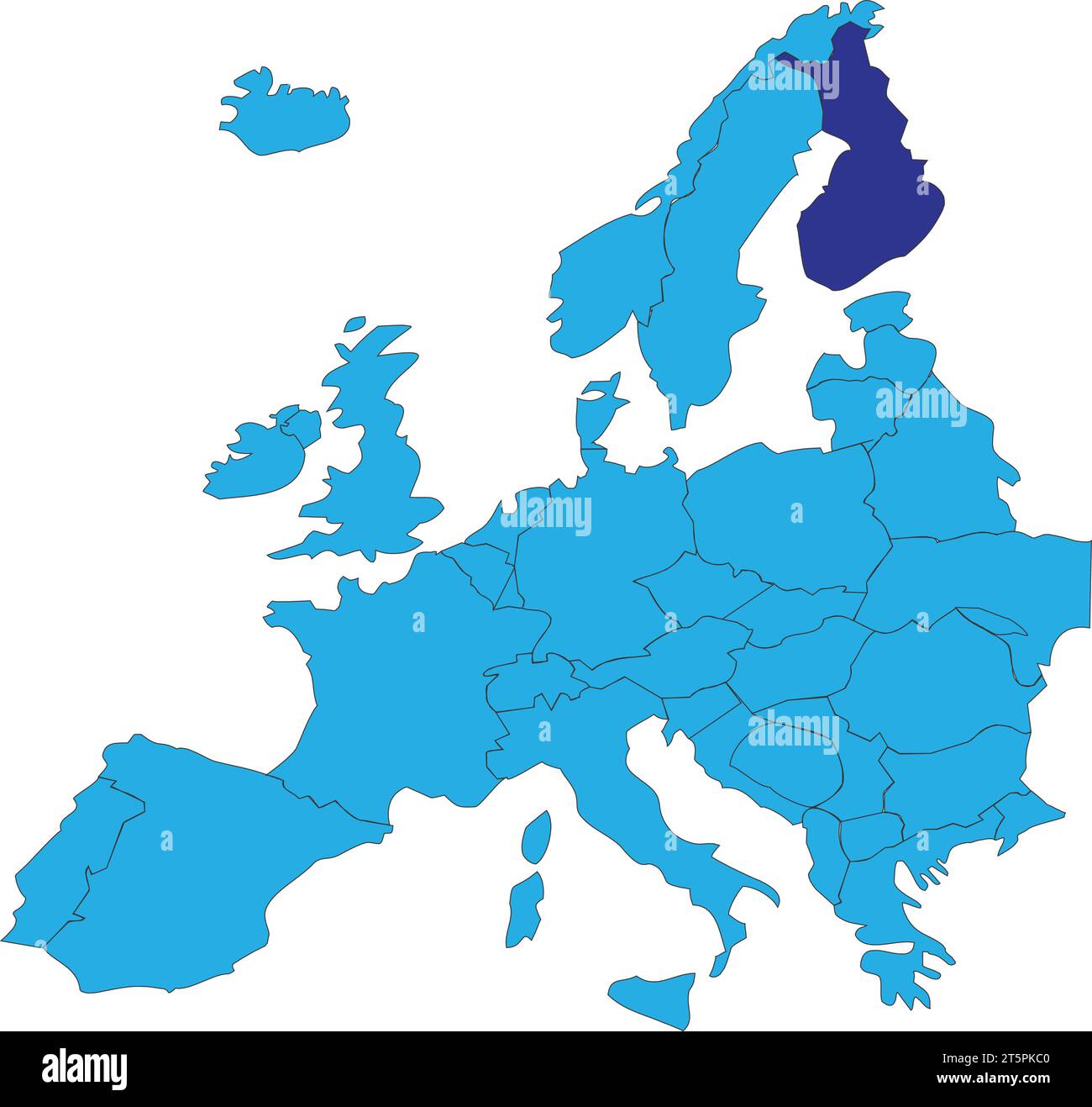 Carte de localisation de la RÉPUBLIQUE DE FINLANDE, EUROPE Illustration de Vecteur