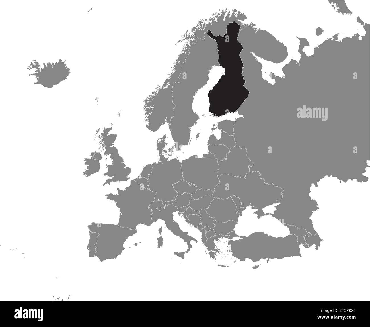 Carte de localisation de la RÉPUBLIQUE DE FINLANDE, EUROPE Illustration de Vecteur