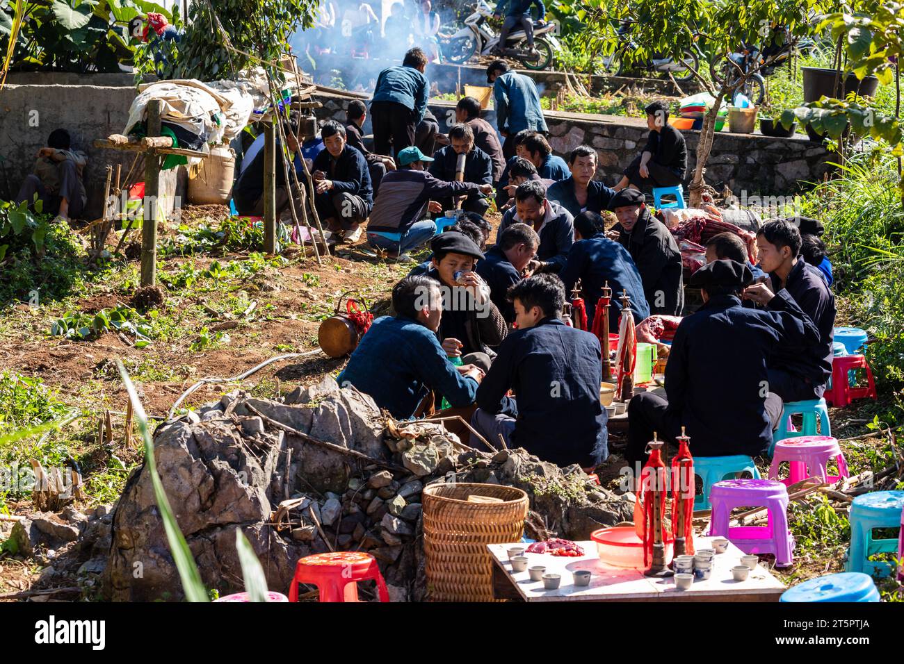 Traditionell Hmong peuple à la boucle de Ha Giang au Vietnam Banque D'Images