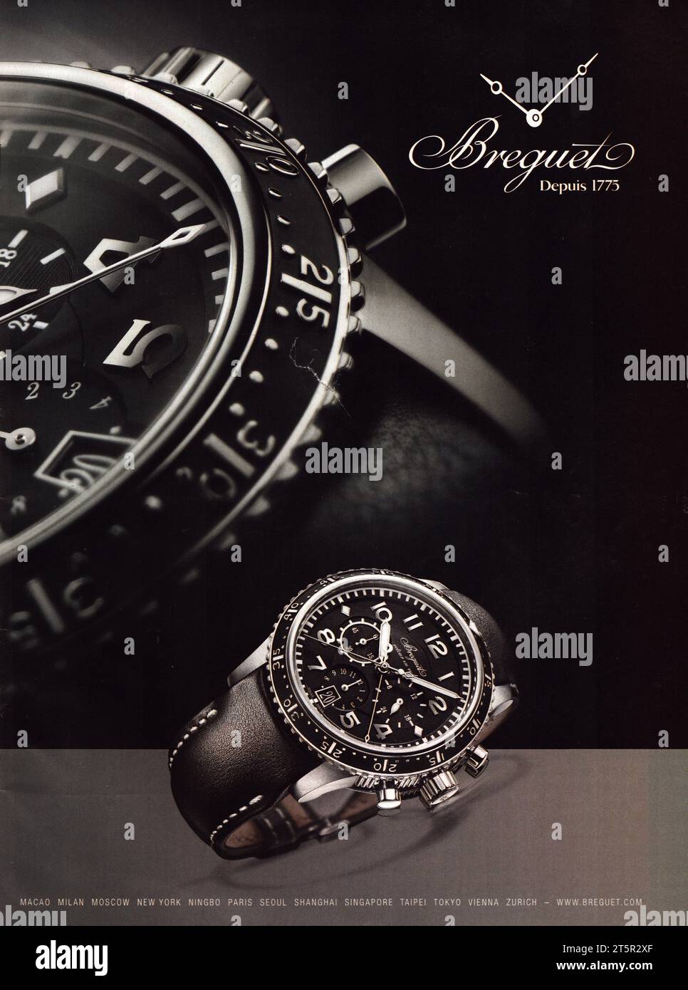 Breguet l'innovateur, Breguet Type XXI flyback chronographe publicité Banque D'Images