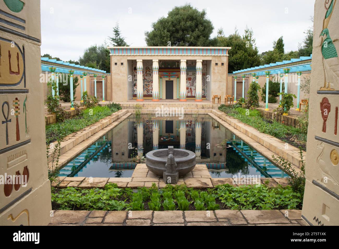 Jardin égyptien antique à Hamilton Gardens, Nouvelle-Zélande Banque D'Images