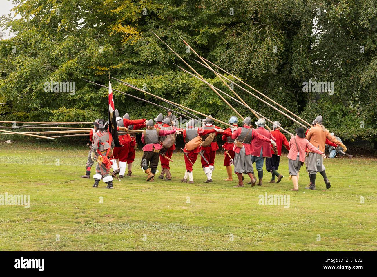 Reconstitution historique du siège de Basing House, de la guerre civile anglaise par la Société anglaise de guerre civile 16.09.23, Basingstoke Banque D'Images