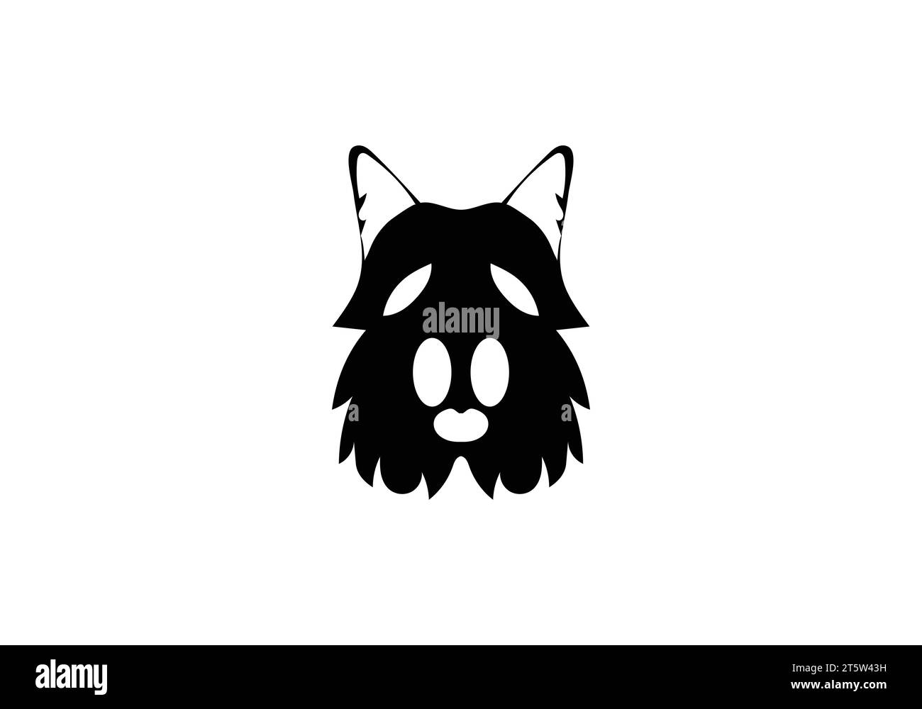 Biewer Terrier conception d'illustration d'icône de style minimal Illustration de Vecteur