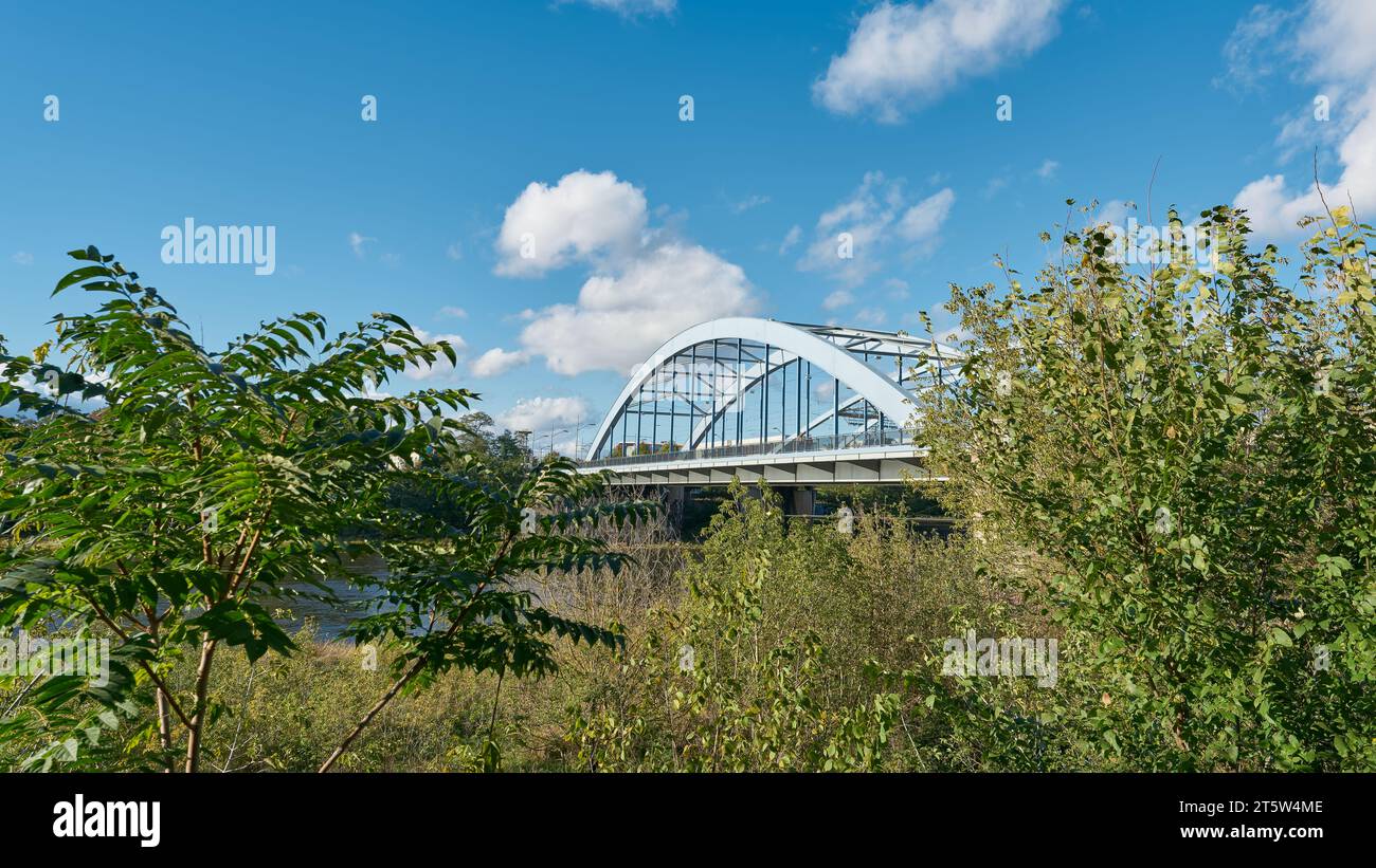 Le pont de Jérusalem, Jerusalembrücke, sur l'Elbe à Magdebourg, Allemagne, Banque D'Images