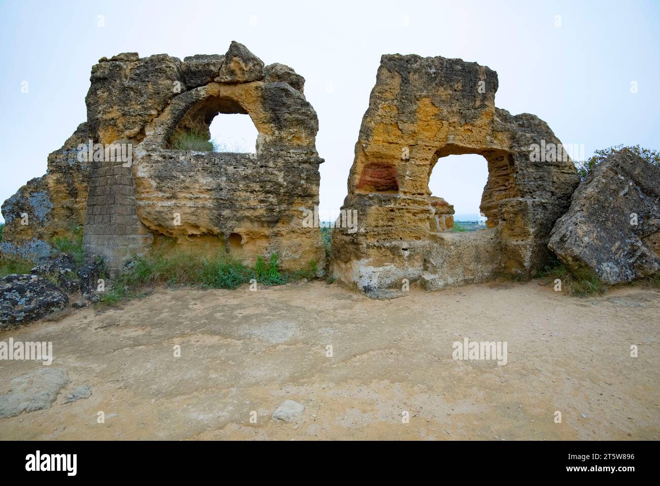 Arcosoli dans la Vallée des temples - Agrigente - Italie Banque D'Images