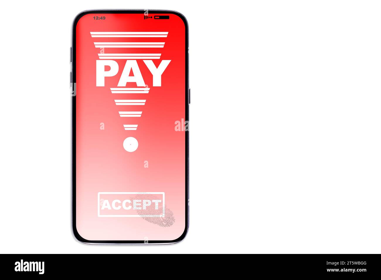 Paiement par téléphone. Services bancaires électroniques. Banque D'Images