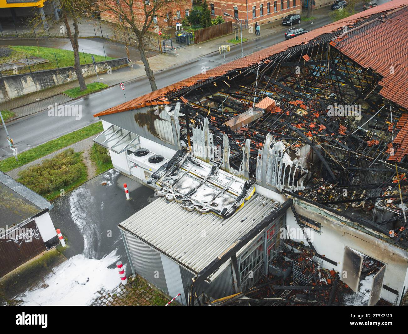 Völlig zerstörter Supermarkt nach einem marque 17.03.2023 Banque D'Images