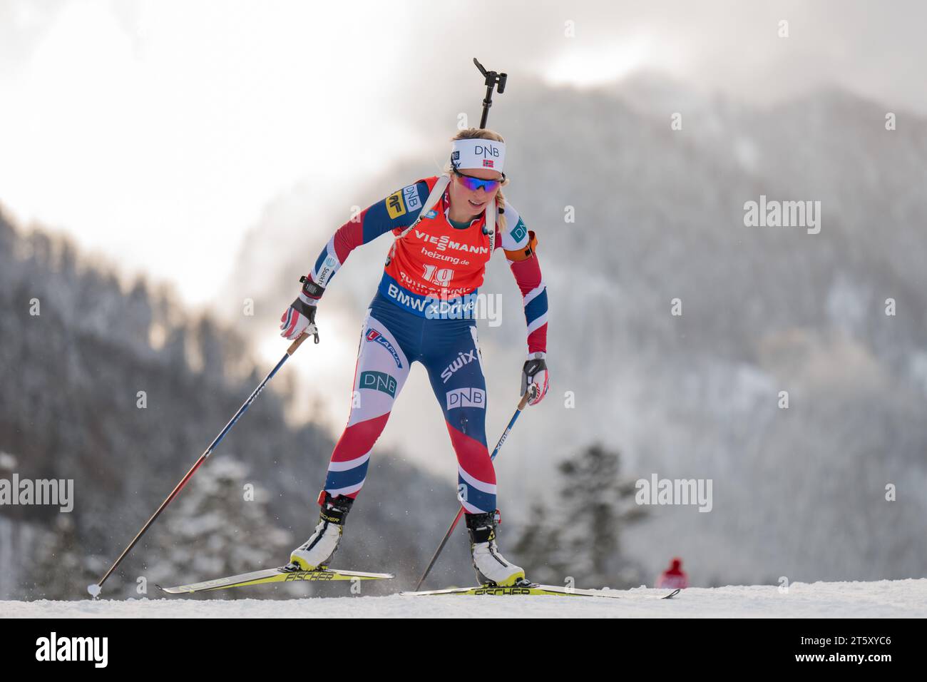 ECKHOFF Tiril (NOR) Biathlon Welt Cup 10 KM Verfolgung der Frauen in Ruhpolding, Deutschland am 15.01.2017 Banque D'Images