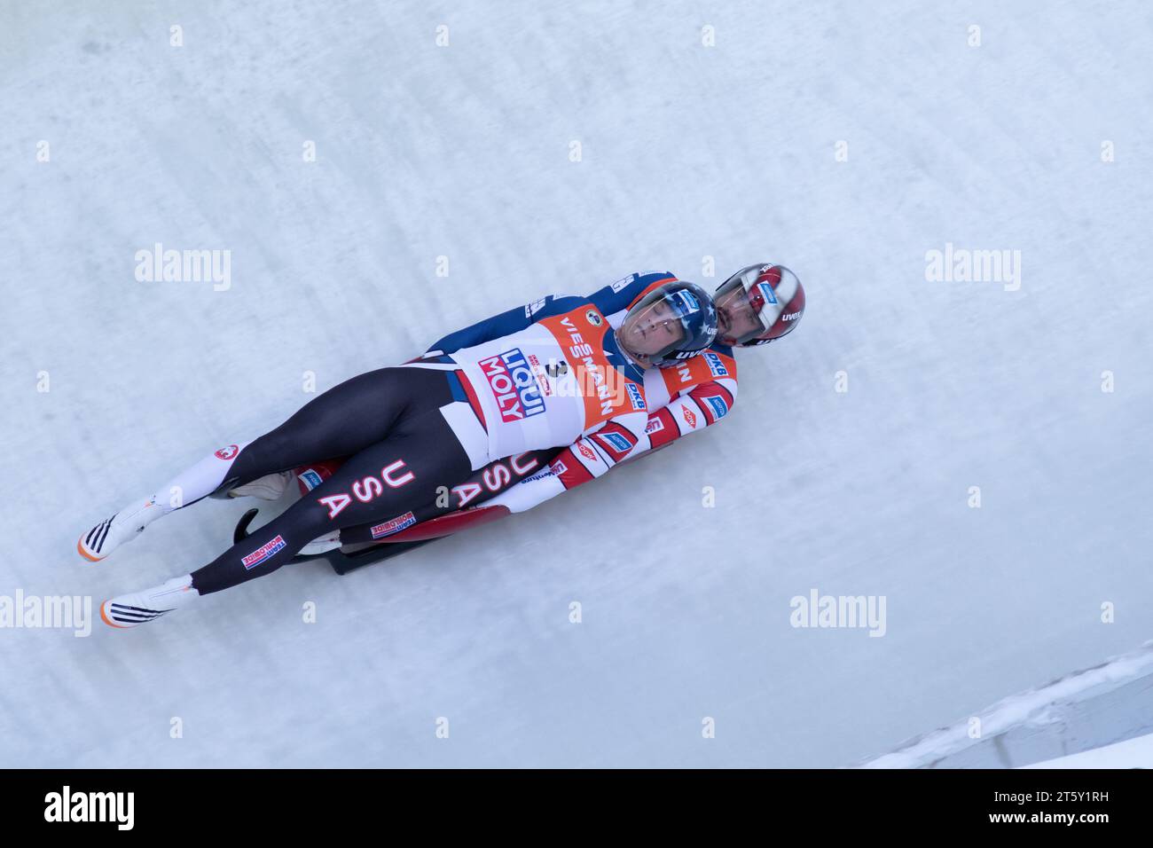 Mortensen, Matt und Terdiman, Jayson (USA) fil Rodel Weltmeisterschaft in Igls, Oesterreich am 28.01.2017 Banque D'Images