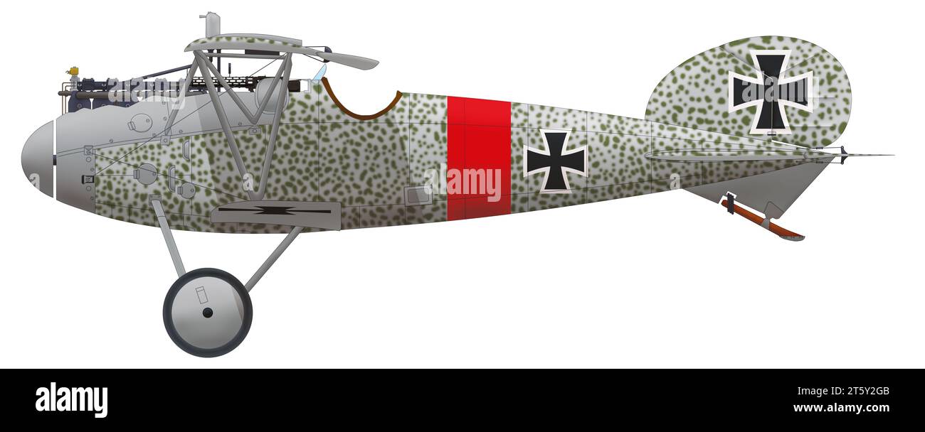 Albatros D.V (1154/17) piloté par Heinrich Gontermann du Jasta 15, automne 1917 Banque D'Images