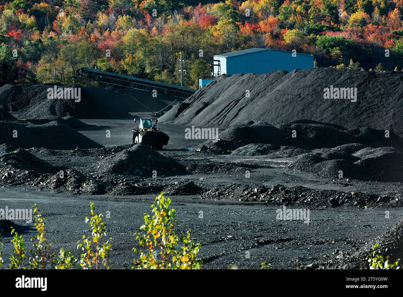 Mine de charbon active à Eckley, Pennsylvanie. Banque D'Images