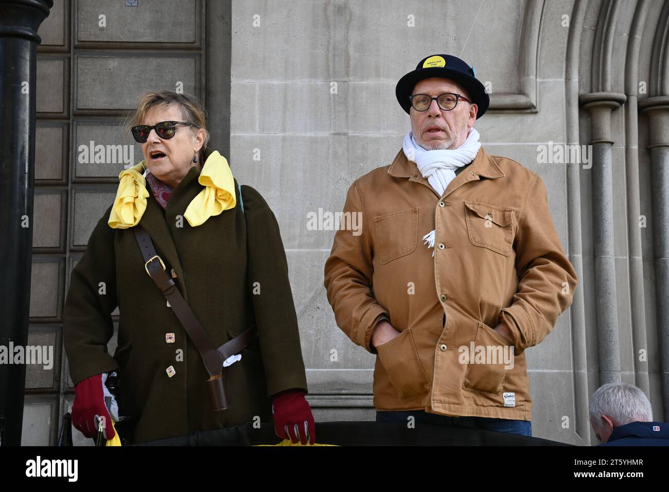 Whitehall, Londres, Royaume-Uni. 7 novembre 2023. Les manifestants républicains et les anti-monarchistes se réunissent sur la place du Parlement du premier discours du roi, l'ouverture d'État du Parlement, Londres, Royaume-Uni. Crédit : Voir Li/Picture Capital/Alamy Live News Banque D'Images