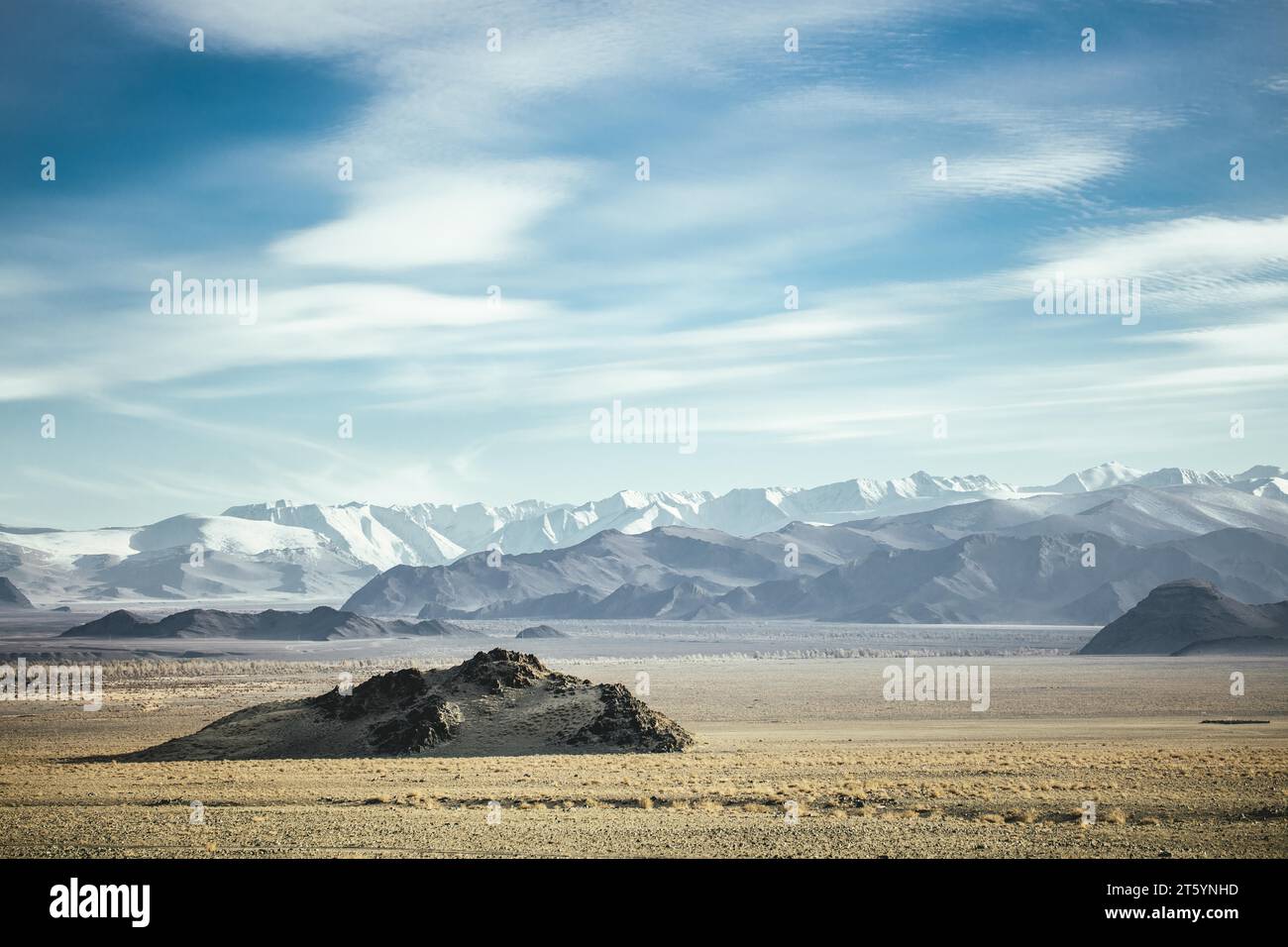 Altaï, Paysage près d'Olgii, Mongolie Banque D'Images