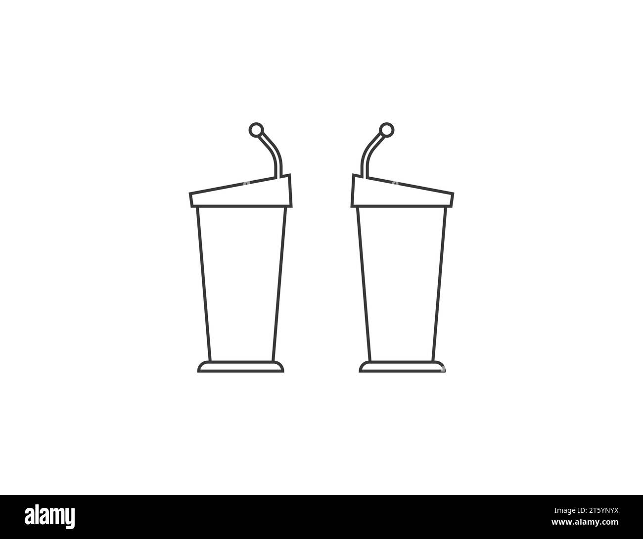 Débat, icône débat sur podium. Illustration vectorielle. Illustration de Vecteur